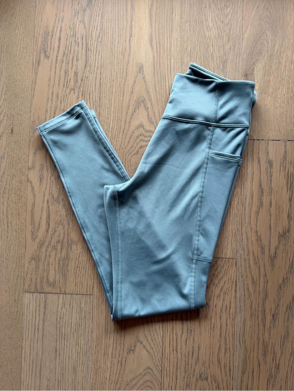 H&M Move Girls Sports Leggings with Pockets Sage Green Size 14 Like New